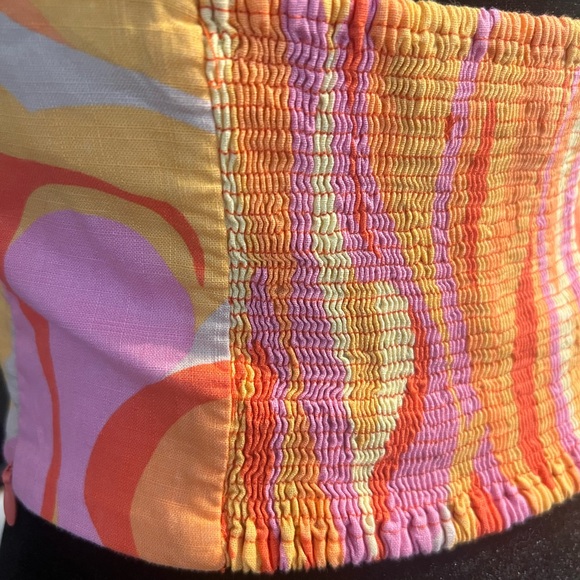 Women's ZARA Orange Pink Halter Crop Top M - Picture 7 of 8